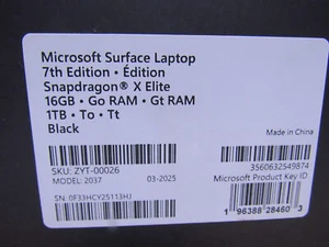 NEW Microsoft Surface Laptop 7th Ed. 15" Snapdragon X Elite 16GB 1TB Platinum - Picture 1 of 10