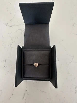 Anillo Corazón David Yurman Chatelaine Oro Rosa 18K con Morganita, 7mm Foto 1 de 4