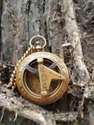 Brass Vintage WWII Military Pocket Sundail Compass Gift Vintage Nautical Brass