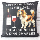 Cavalier King Charles Spaniel Cushion Cover Novelty Animal Funny Dog Gift 18"