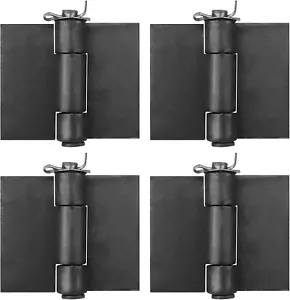 4 Pack 3-3/8" Weldable Door Hinges, Metal Gate Hinges, Steel Weld on Butt Hinge - Picture 1 of 12