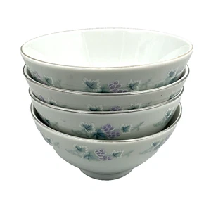 Liling Wang Xian China Ceramic Rice Bowl Grap Pattern - Picture 1 of 10