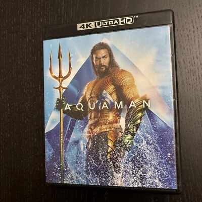 Aquaman (4K Ultra HD + Blu-ray Disc, 2019) DC Comics Warner Bros Used - Image 1 of 4