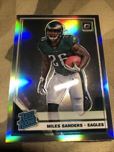2019 Donruss Optic Miles Sanders Holo Rated Rookie Refractor SP Eagles