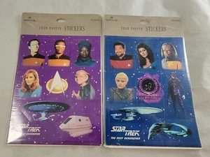 Adesivi Hallmark Star Trek Next Generation vintage 1992 4 fogli nuovi lotto di 2 - Foto 1 di 4