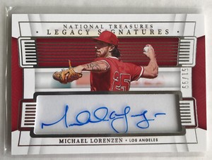 2022 Panini National Treasures Michael Lorenzen Legacy Signatures #51/99 Philly