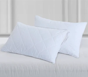AE Linen® Quilted Pillow Protectors | Ultrasoft, Breathable, & Anti-Allergy - Picture 1 of 5