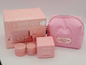 Laneige Plump, Firm & Glow 3 Piece Set ~ Eye Mask, Sleeping Mask & Lip Treatment - Picture 1 of 4