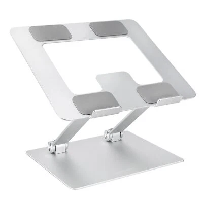 Soporte Ergonómico Plegable para Portátil, Elevador Ajustable para Portátiles hasta 17.3", Plateado Foto 1 de 4
