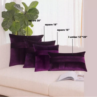 Pack de 2 fundas de almohada de terciopelo para sofá Foto 1 de 4