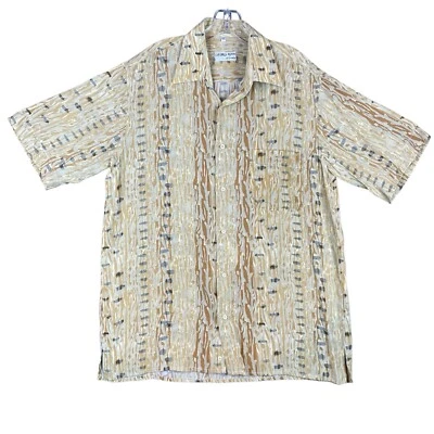 Camisa Hawaiana Vintage Georg Roth Hombres M Botón Geométrico Manga Corta Alemania Foto 1 de 4