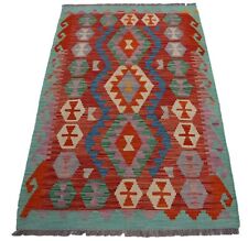 Traditional  Afghan Handmade Oriental  Kelim Area Rug 5'38''x3'28'' Wool Carpet