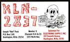 QSL QSO RADIO CARD "Salesman(Red Peck)For Electronic Supply, Inc.", (Q4187)