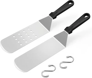 Spatola in metallo set di 2, Hasteel 14,5 x 2,8 pollici resistente traforata e solida - Foto 1 di 12