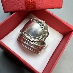 VTG National Fourteen Silverplate Spoon Ring Marianne Pattern 1960 Flowers - Picture 1 of 10