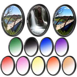 Opteka 58mm 9PC Color + 3PC filter Kit for Canon EOS T8i w/ 18-55mm IS STM Lens - Picture 1 of 11