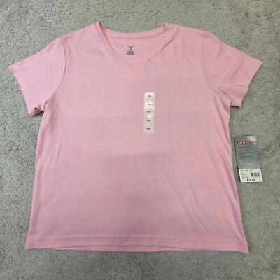 Camiseta para mujer Cheetah Active Wear manga corta cuello en V top grande (14) NUEVA Foto 1 de 4