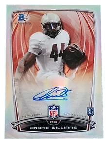 Andre Williams 2014 Bowman cromo novato autógrafo refractor universitario NY Giants - Imagen 1 de 1