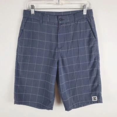 DC Shorts Para Hombres 30 Gris Cuadros Chino Ventana Panel Patinador Grunge Monopatín Foto 1 de 4