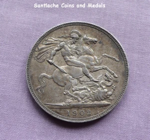 1902 KING EDWARD VII SILVER CROWN - High Grade Coin - Picture 1 of 2