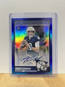 2025 Score Football Riley Leonard Artist Proof Auto 21/35 - Picture 1 of 2