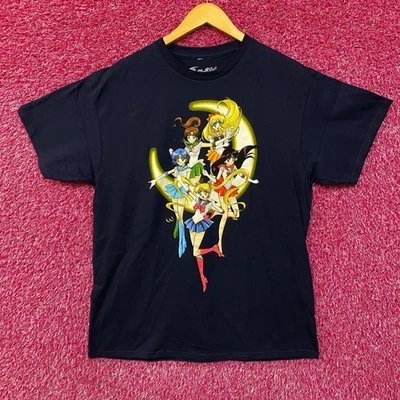 Camiseta Sailor Moon Sailor Scouts Serie Anime Azul Grande Foto 1 de 4
