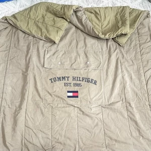 Vintage Tommy Hilfiger Jeans Cargo Pocket Canvas Comforter Beige TWIN / FULL - Bild 1 von 12