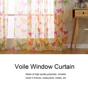 US Gauze Curtain Breathable Pattern Voile Window Curtain For Living Ro - Picture 1 of 22