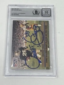1991 Pro Set Raghib Ismail  BAS Certified Encased Auto Card RC Rocket 10 Grade - Picture 1 of 3