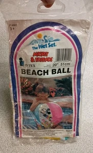 New Sealed Vintage Intex The Wet Set Team Mickey Mouse 20" Beach Ball 1991 59049 - Picture 1 of 7