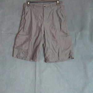 Hawk Cargo Shorts Boys Size 18 Gray Chino Skater Beach Bum Surfer Casual Sports - Picture 1 of 7