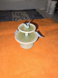 Lenox Secret Garden Birdbath Fountain Figurine Discontinued RARE No Box - Picture 1 of 3