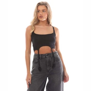 Women's Heron Preston Hooks Tank Top in Black - Picture 1 of 4