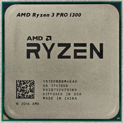 AMD Ryzen 3 PRO 1300 Quad Core 3.5 - 3.7 GHz AM4 8M 65W CPU Processor - Image 1 of 2