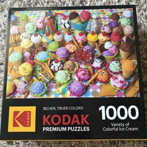 🧩 Verschiedene bunte Eiscreme 1000 Teile Puzzle Collage Kodak RoseArt - Bild 1 von 7