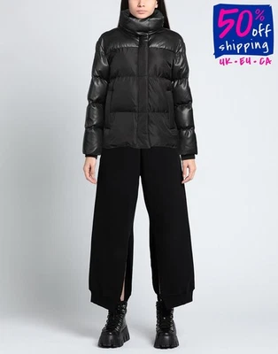 RRP€408 TRUSSARDI Puffer Jacket IT48 US12 UK16 XXL TEFLON Black Coated - Image 1 of 4