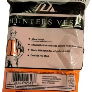 Hunter Safety Vest Blaze Orange L Large Northeast Products USA - Picture 1 of 7