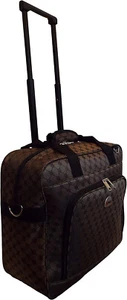 Bolso de hombro de carro rodante de 16" (marrón oscuro) con etiqueta de equipaje de viaje EZ - Imagen 1 de 1