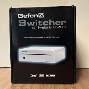 GefenTV 4x1 Switcher for HDMI + RS232 GTV-HDMI1.3-441N Brand New In Box - Picture 1 of 5