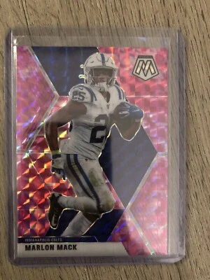 2020 Marlon Mack Pink Camo Silver Prizm Mosaic Indianapolis Colts #92 - Image 1 of 2