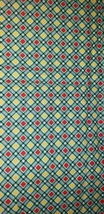 Green geometric block Faye Burgos Marcus Brothers Textiles 80" Fabric Yardage - Picture 1 of 4