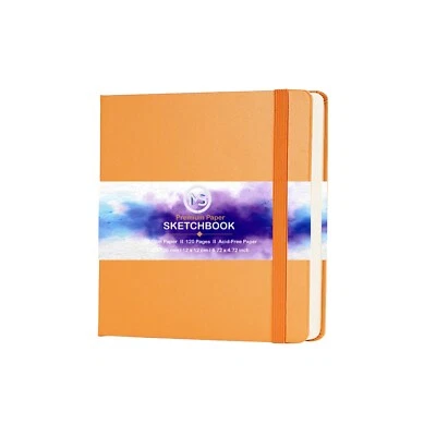 MS MY STATIONERY Sketchbook Acid-Free Paper 160gsm 120 Pages Sewn Binding 4.7" X 4.7" Journal
