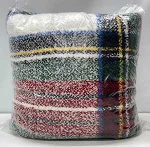 BRAND NEW Pottery Barn Cozy Stewart Plaid FULL/QUEEN Blanket~White Multicolor - Picture 1 of 1