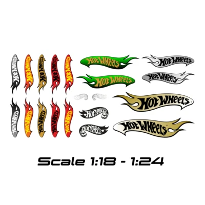 Aufkleber Set 1:18 / 1:24 Hotwheels Flames RC Modellbau Flammen US Cars V8 Drift - Bild 1 von 3