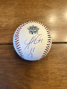 Ozzie Albies Signed 2019 All-Star Game Baseball Inscr with a sad face Beckett - Picture 1 of 2