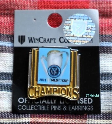 2021 MLS Cup Champions New York City Football Club Pin Collector Lapel NYCFC - Image 1 of 2