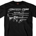 Hot Leathers Freedom Guns Black T Shirt (Xl)