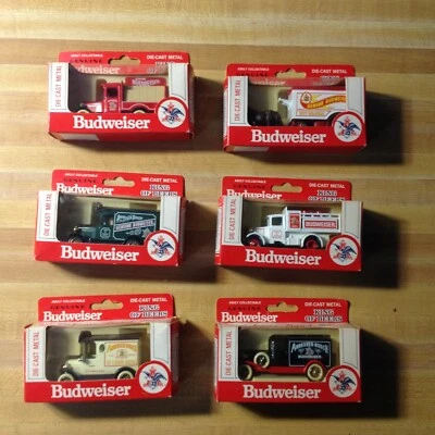 Budweiser King of Beers Die Cast Cars (6) 1/64 Scale NIB - Image 1 of 4