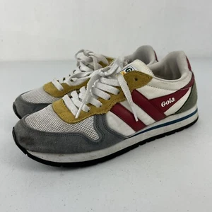 Gola Classics Men's Daytona Sneakers Off White Red Yellow Green  Blue Size 8 - Picture 1 of 8