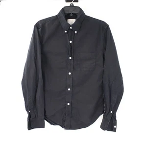 Band of Outsiders Shirt Mens 2 Cotton Black Long Sleeve Button Down Made in USA - Picture 1 of 11